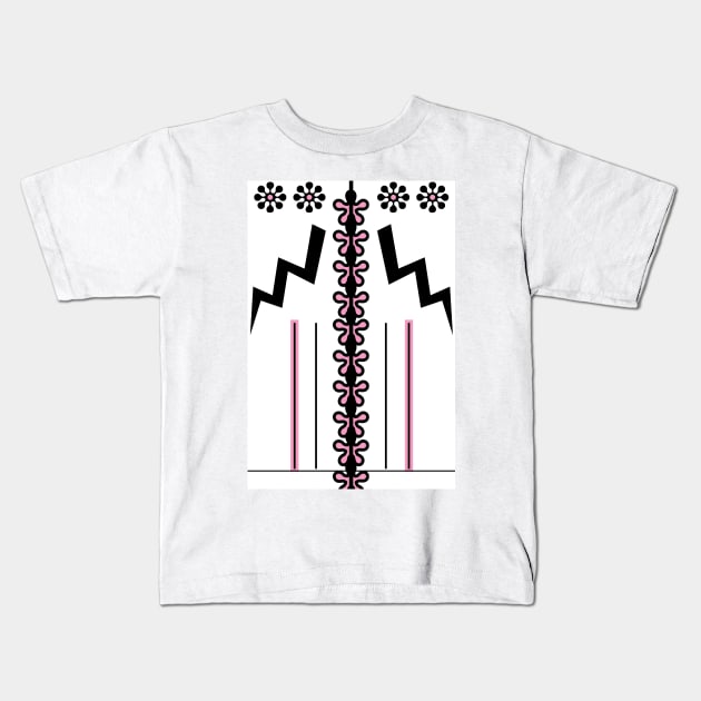 Pop Mod Zipper Flash Kids T-Shirt by ninasilver